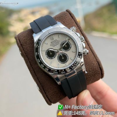 N Factory Rolex Daytona 145g 40*12.2mm 7750/4310/4131 Movement 904L White Dial Watch